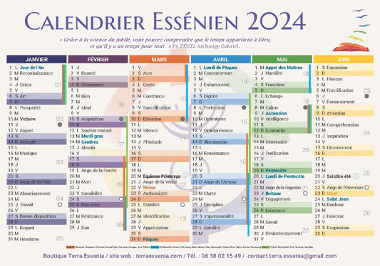 Calendrier Essénien 2024